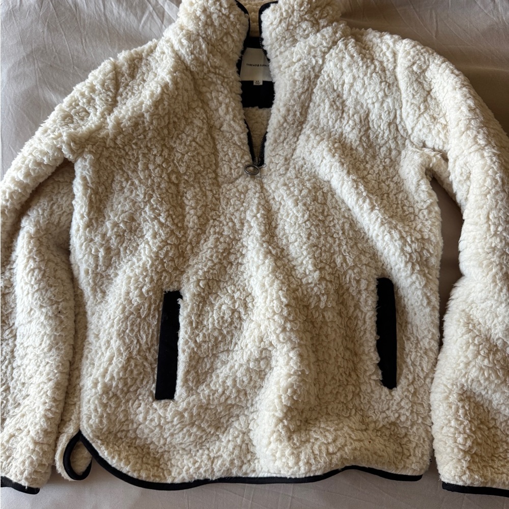 Thread & Supply Cream Sherpa Jacket